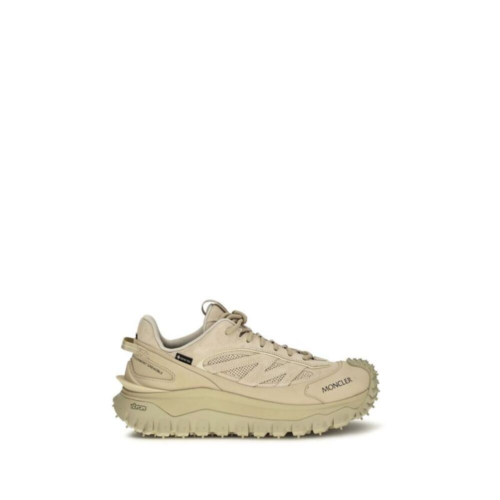 Moncler Beige Calf Leather Bos Taurus Athletic Men's Sneakers